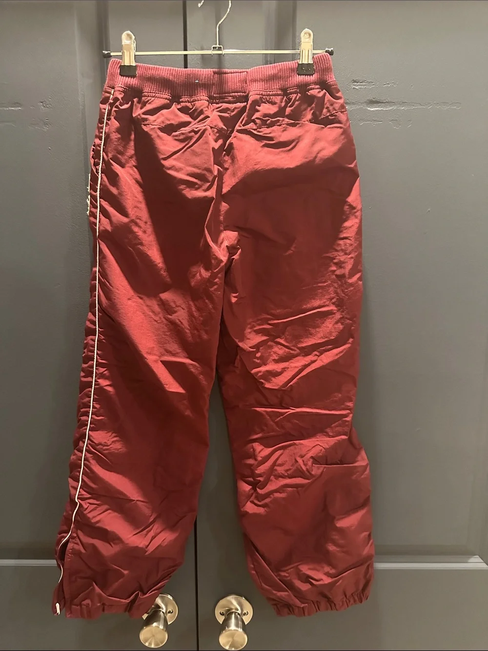 The Children's Place Maroon Joggers with Cream Patch